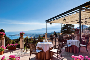 Terrace by day, The Restaurant, Grand Hotel Timeo, Taormina, Sicily, Italy | Bown's Best